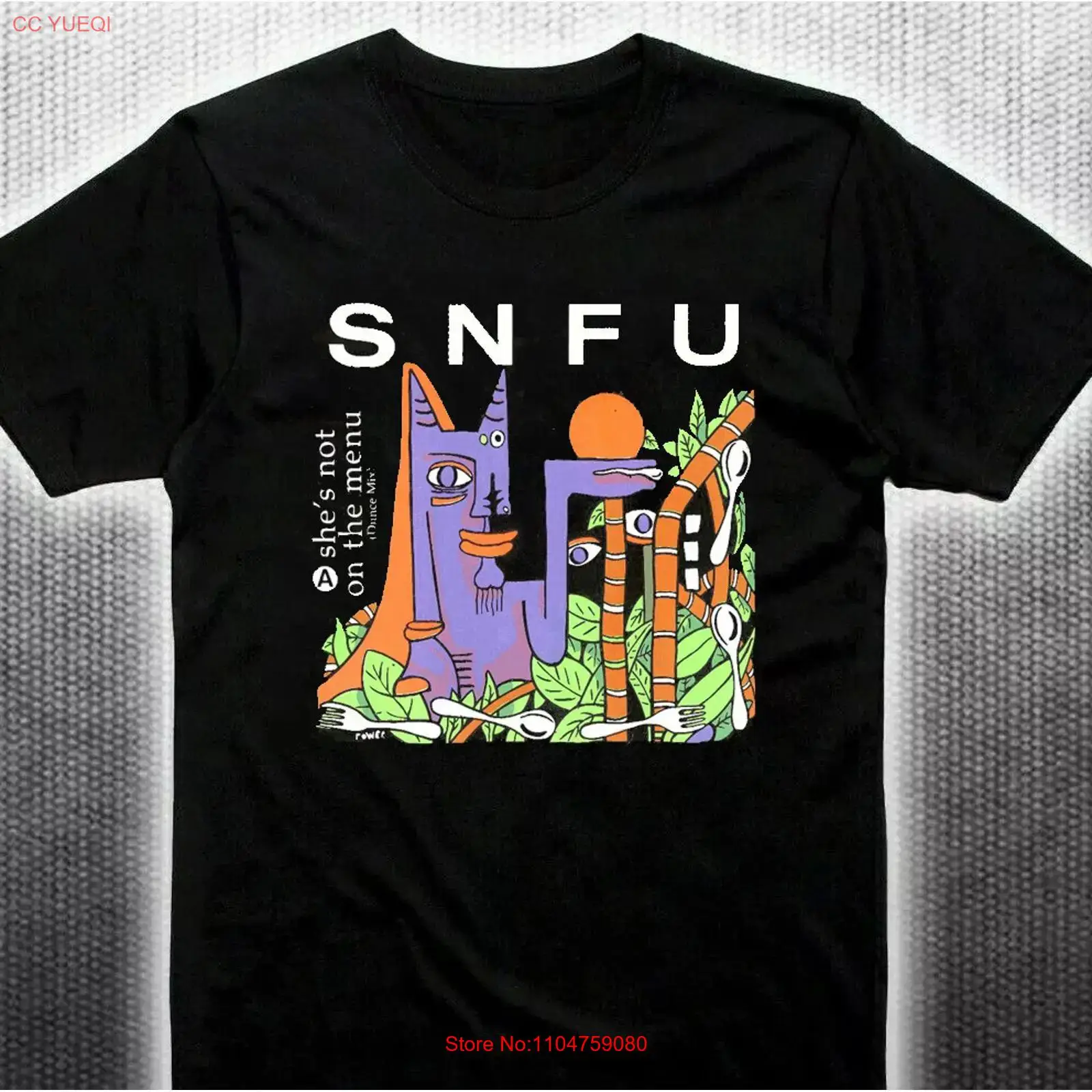 Mens Fashion Black Shirt - Çok NADİR SNFU Band Siyah Pamuklu