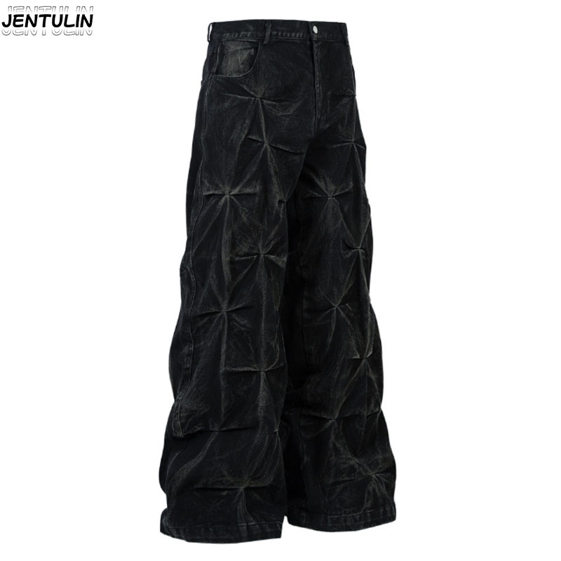 Men'S Fashion With Baggy Jeans - Y2K Estetik Yeni Desen Nakış Bol