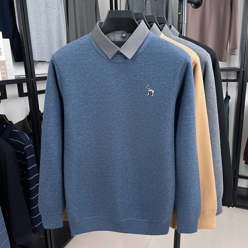 Mens Fashion Mullet - Lüks marka erkek uzun kollu, çevrilebilir