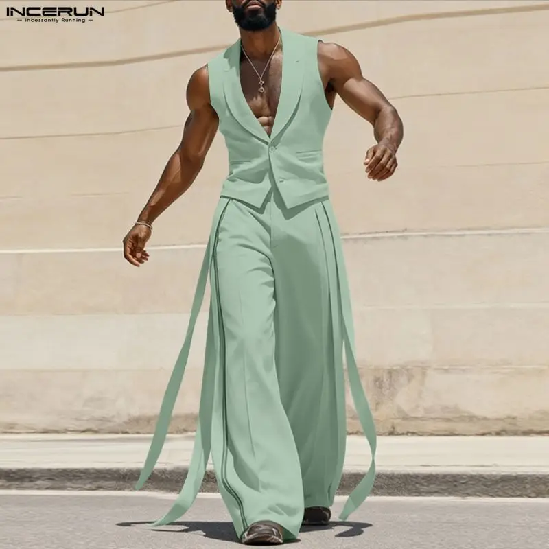 Men'S Fashion For 2026 - INCERUN Erkek Takımları Düz Renk V