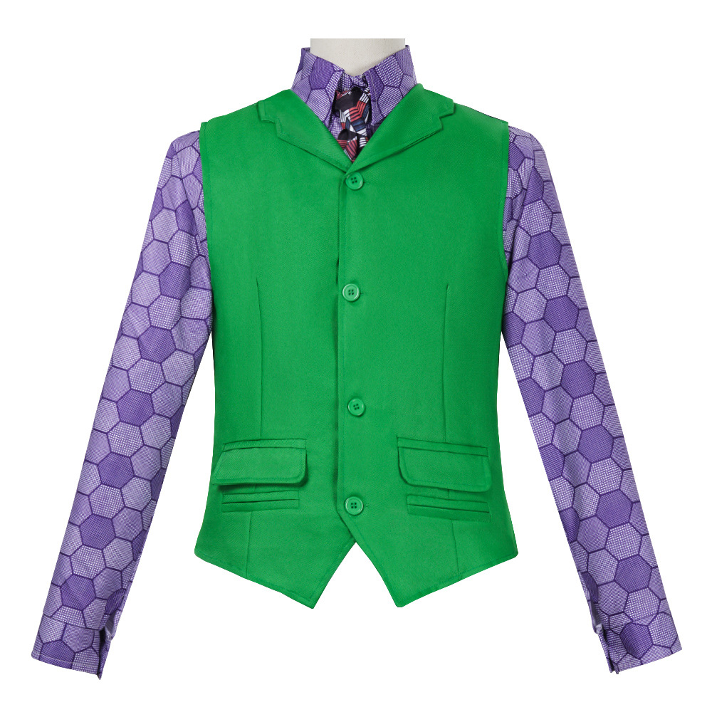 Mens Fashion Vest - Joker Cosplay Fantsy Gömlek Yelek Kostüm