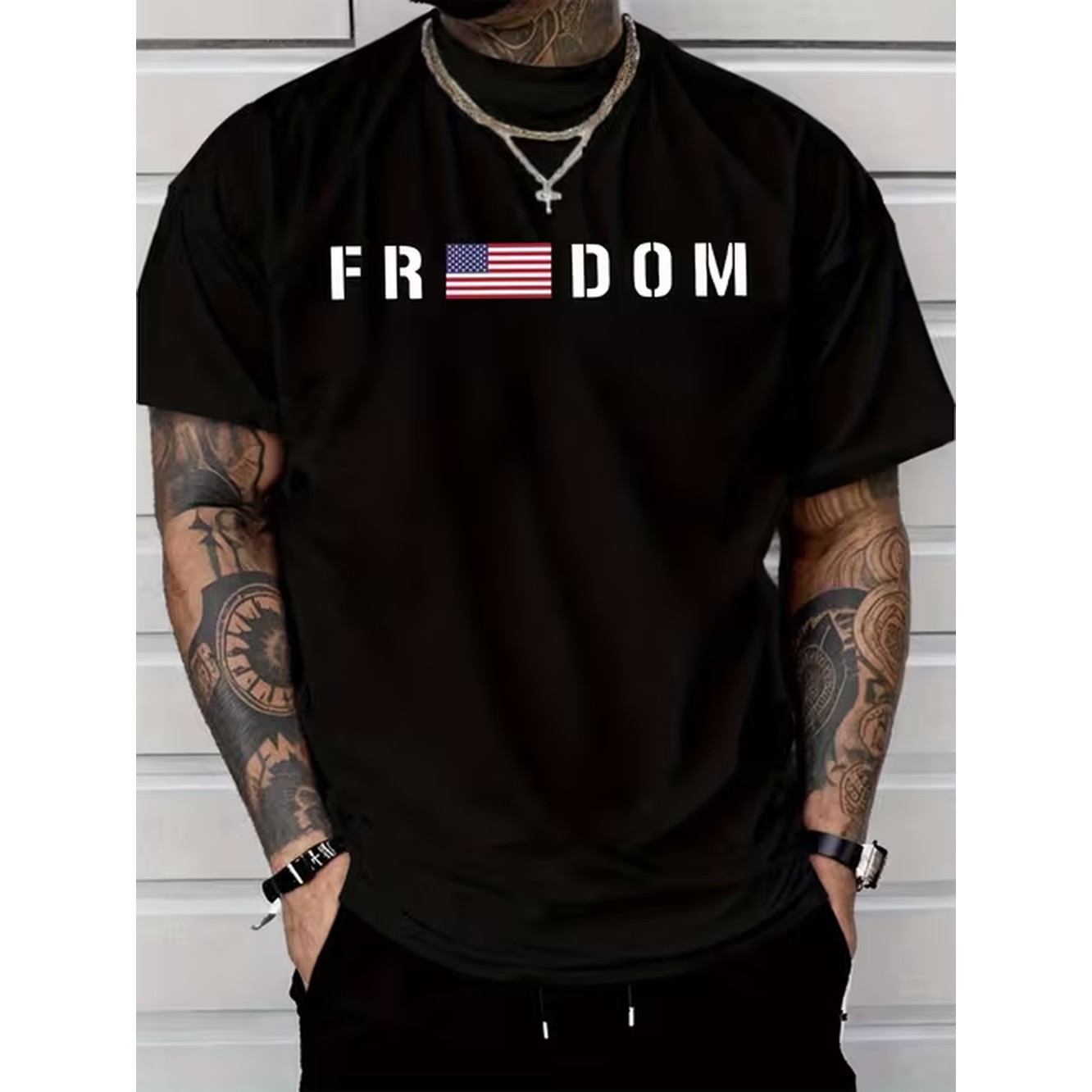 Mens Fashion Black Shirt - Ürün resmi erkek grafik tişört siyah