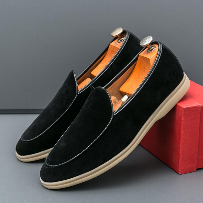 Suede Loafers Men - Moda Erkekler Lüks Marka makosen ayakkabı