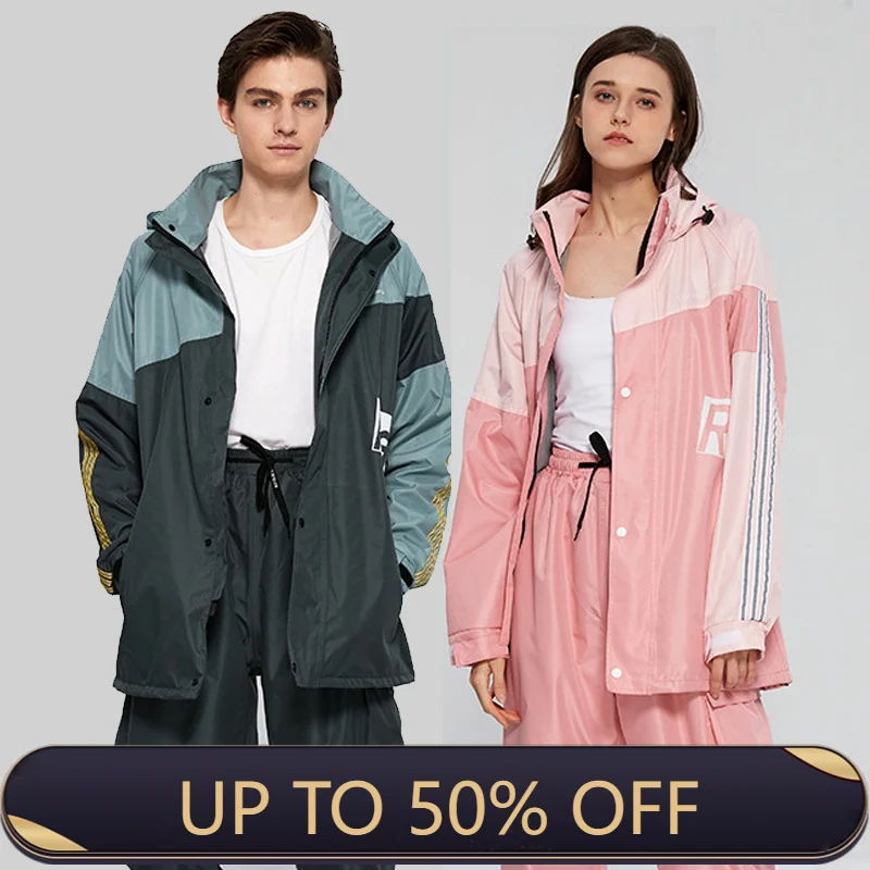 Mens Fashion Poncho - Yetişkinler İçin Ayrı Parçalı Yağmurluk Takımı