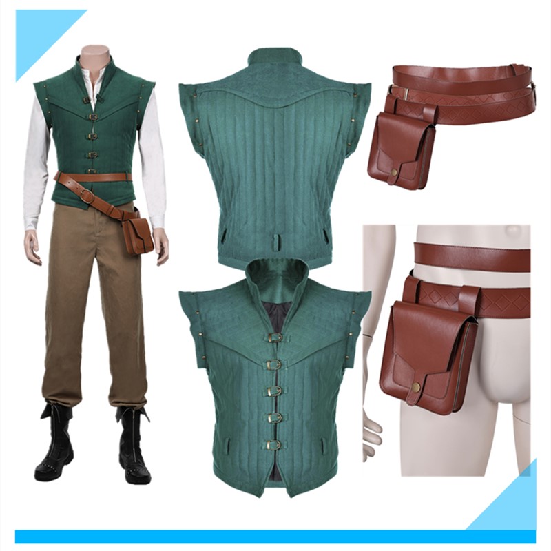 Mens Fashion Vest - Kılık değiştiren Flynn Prens Rider Cosplay