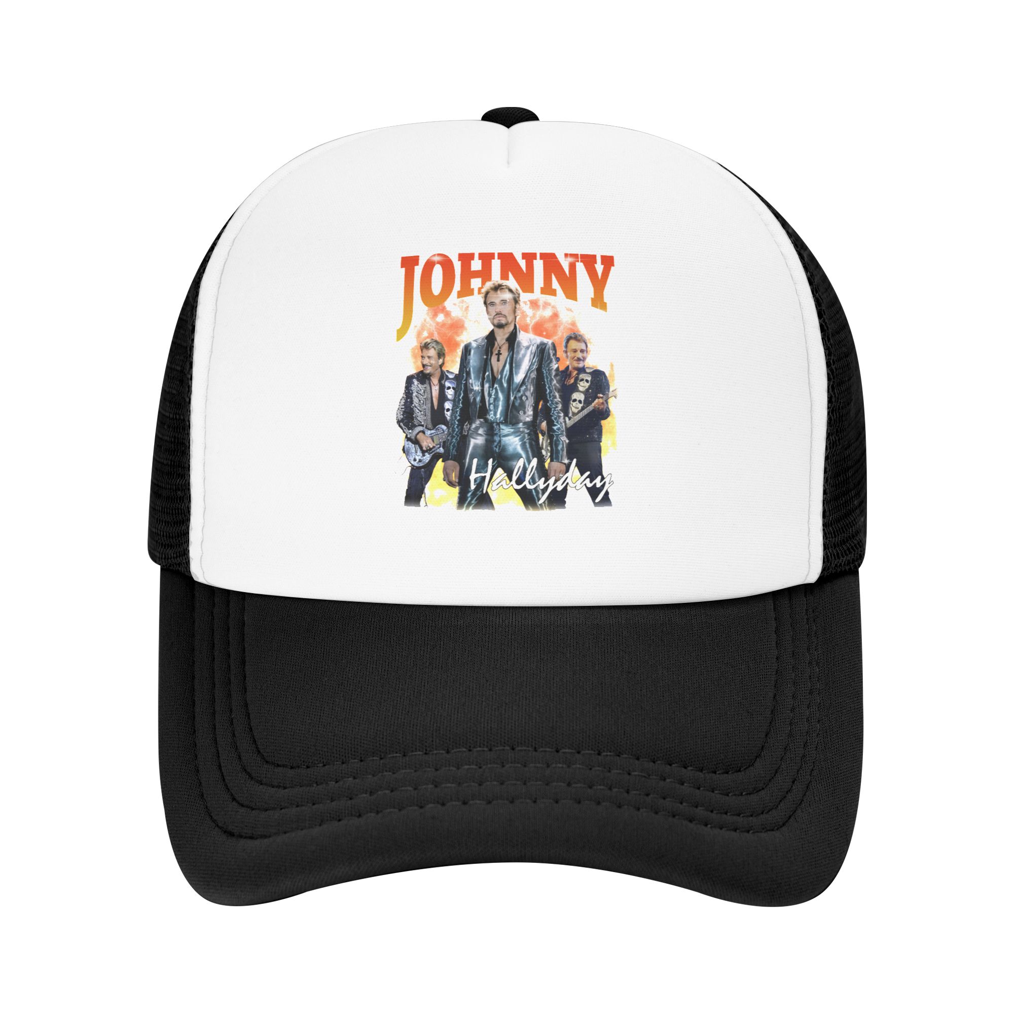 Trucker Hat Cap - Johnny Hallyday beyzbol şapkası erkek kadın