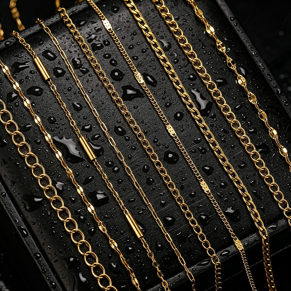 Men'S Fashion Necklaces - 2 metre Paslanmaz Çelik Lip NK
