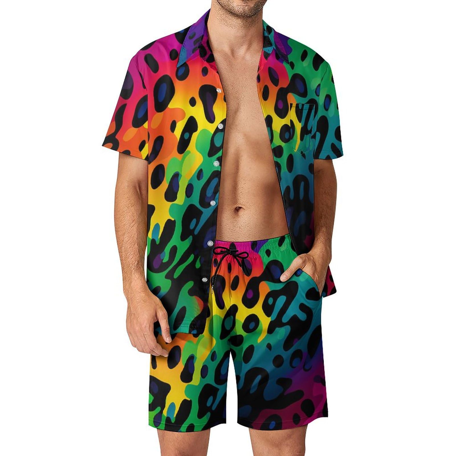 Quality Men'S Fashion - Yazlık Düzensiz Geometrik 3D Baskılı Erkek