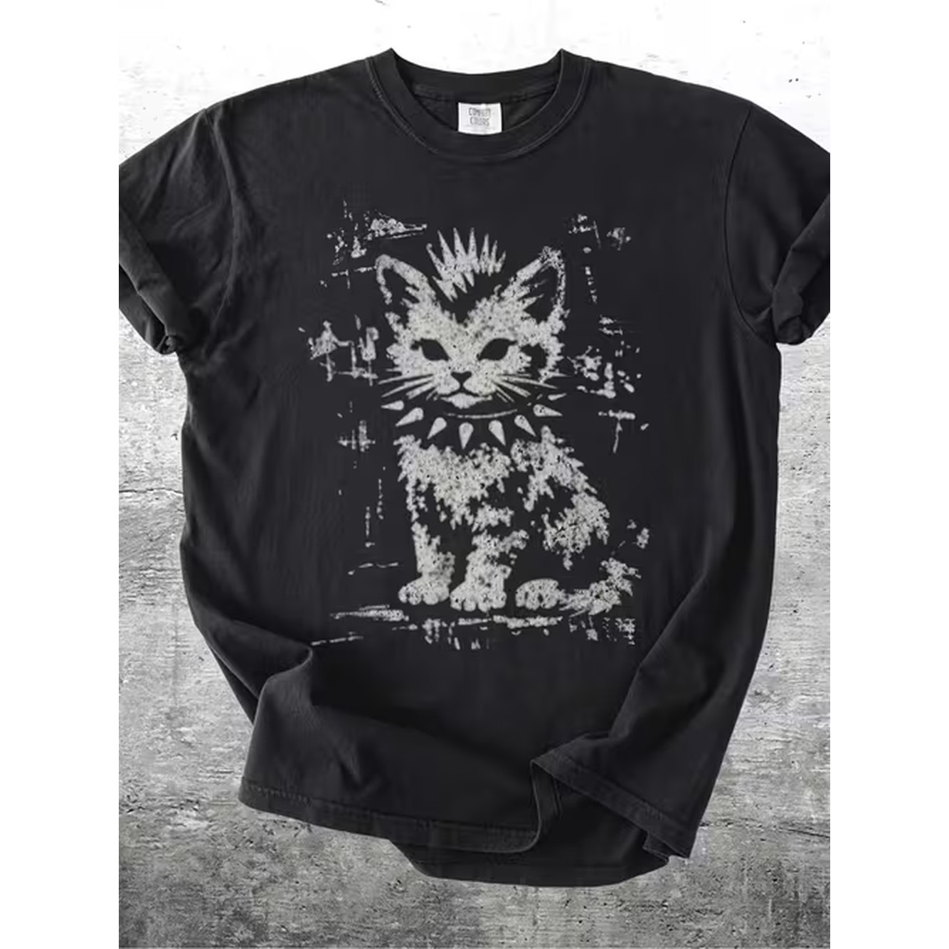 Graphic Tee Oversized - Vintage Komik Grunge Tarzı Tişört Punk