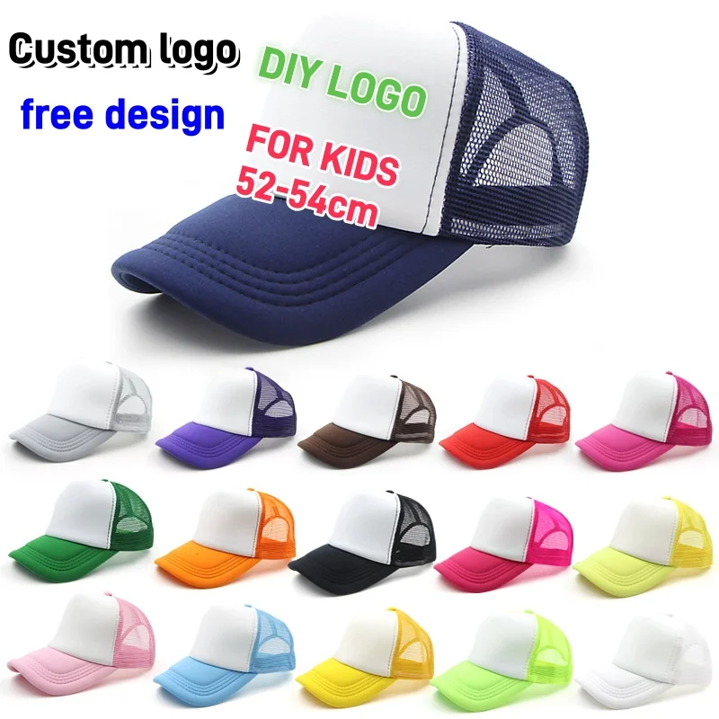 Trucker Hat Cap - Çocuklar ayarlanabilir örgü kamyon şoförü şapkası