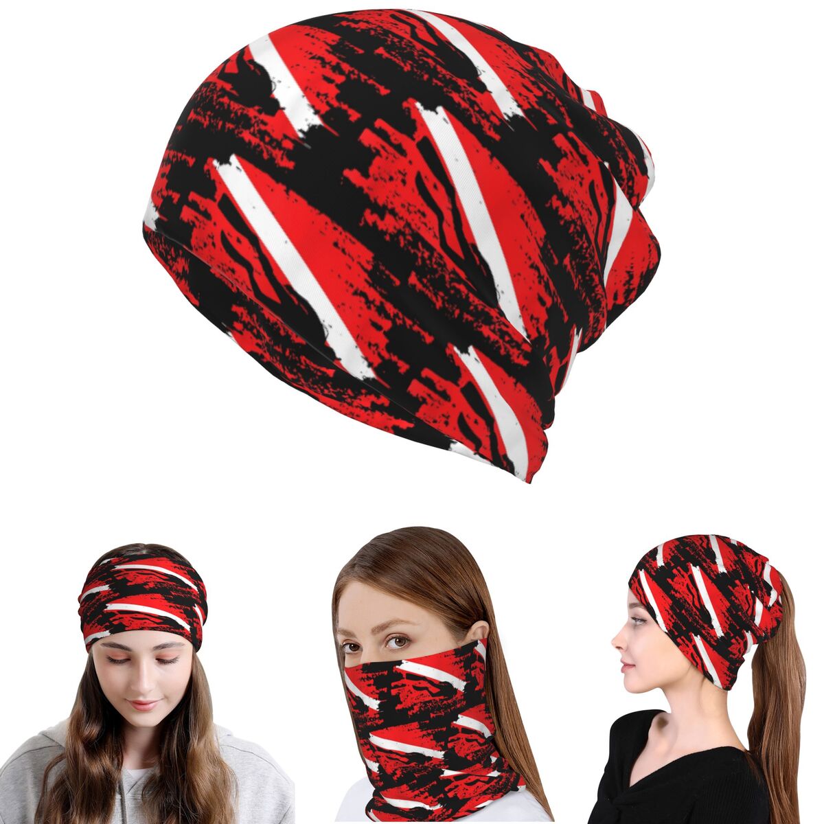 Beanie Winter Hat - Tüplü Dalış Dalgıç Bayrağı Deniz Dalgıç