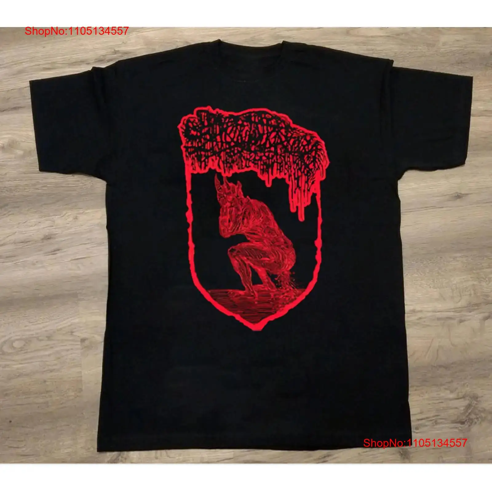 Mens Fashion Black Shirt - Sanguisugabogg Tişört Siyah Pamuk Tüm bedenler
