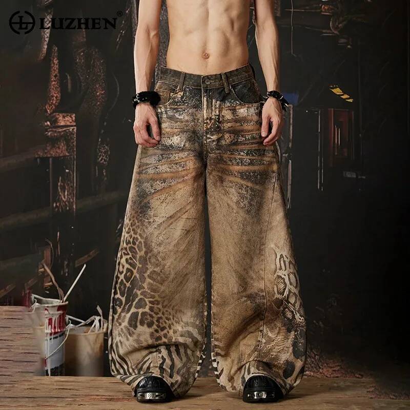 Men'S Fashion With Baggy Jeans - LUZHEN 2026 Yeni Orijinal Y2K Tarzı