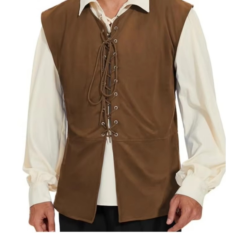 Mens Fashion Vest - Ortaçağ Rönesans Korsan Gotik Steampunk Yelek