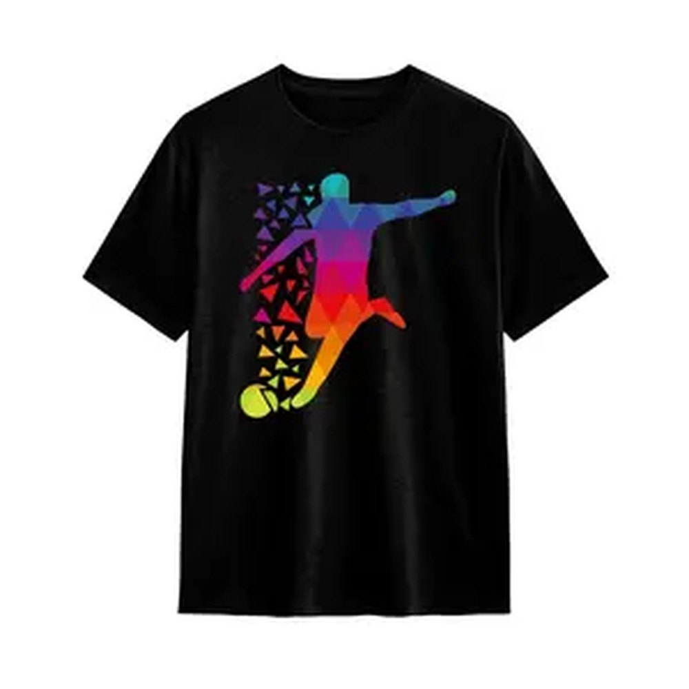 Graphic Tee Oversized - %100 Pamuk Kafatası Futbol Alevleri, Unisex