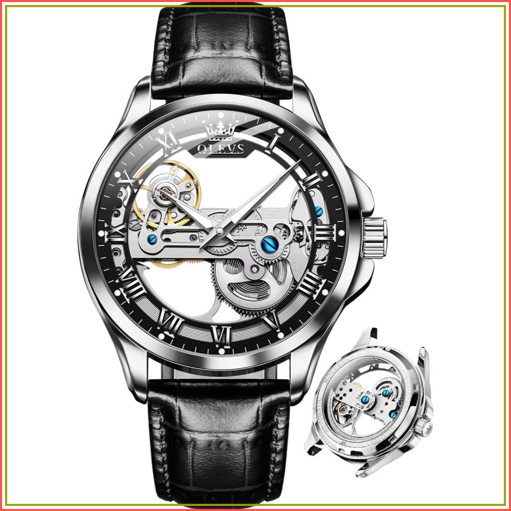 Mens Fashion Style Images - Erkekler için Otomatik İskelet Saat -