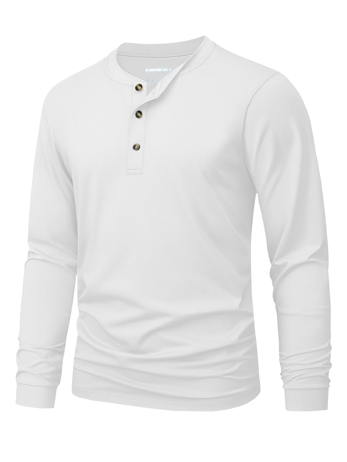 Quality Men'S Fashion - Erkek Henley Tişörtü Sade Düz Renk