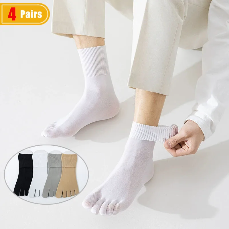 Socks Ankle Men - 4 çift Yaz Ince Beş Parmak