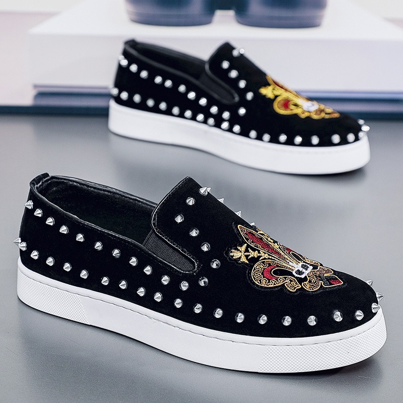 Rivets Embroidery Coiffeur Erk - Suede Loafers Men incelemesi ve fiyatı