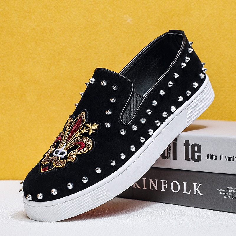 Rivets Embroidery Coiffeur Erk - Suede Loafers Men incelemesi ve fiyatı
