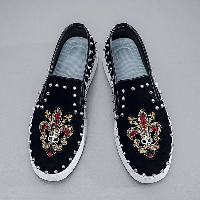 Rivets Embroidery Coiffeur Erk - Suede Loafers Men incelemesi ve fiyatı