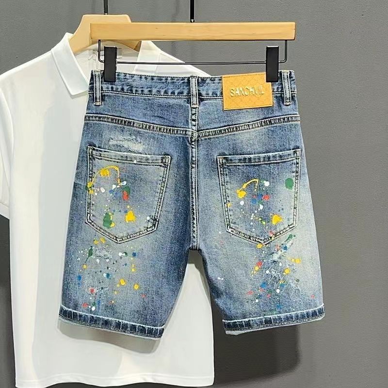 Erkek Kısa Kot Pantolon Graffi - Mens Fashion Denim incelemesi ve fiyatı