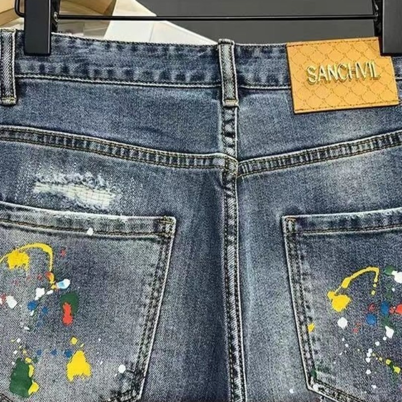 Erkek Kısa Kot Pantolon Graffi - Mens Fashion Denim incelemesi ve fiyatı