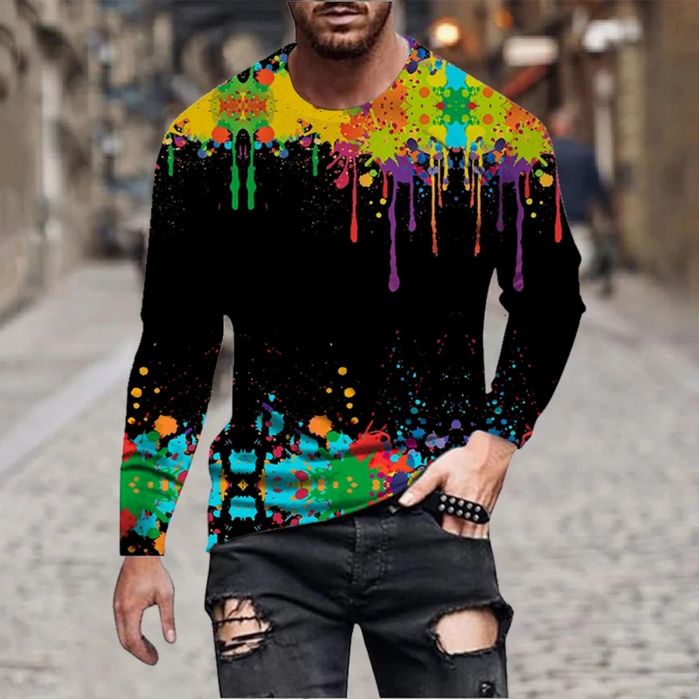 Erkek Gökkuşağı Boya Sıçraması - Men'S Fashion For Summer 2026 incelemesi ve fiyatı