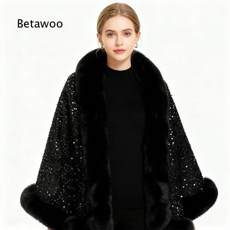 Kadın Kısa Panço Pelerin, Kürk - Mens Fashion Poncho incelemesi ve fiyatı