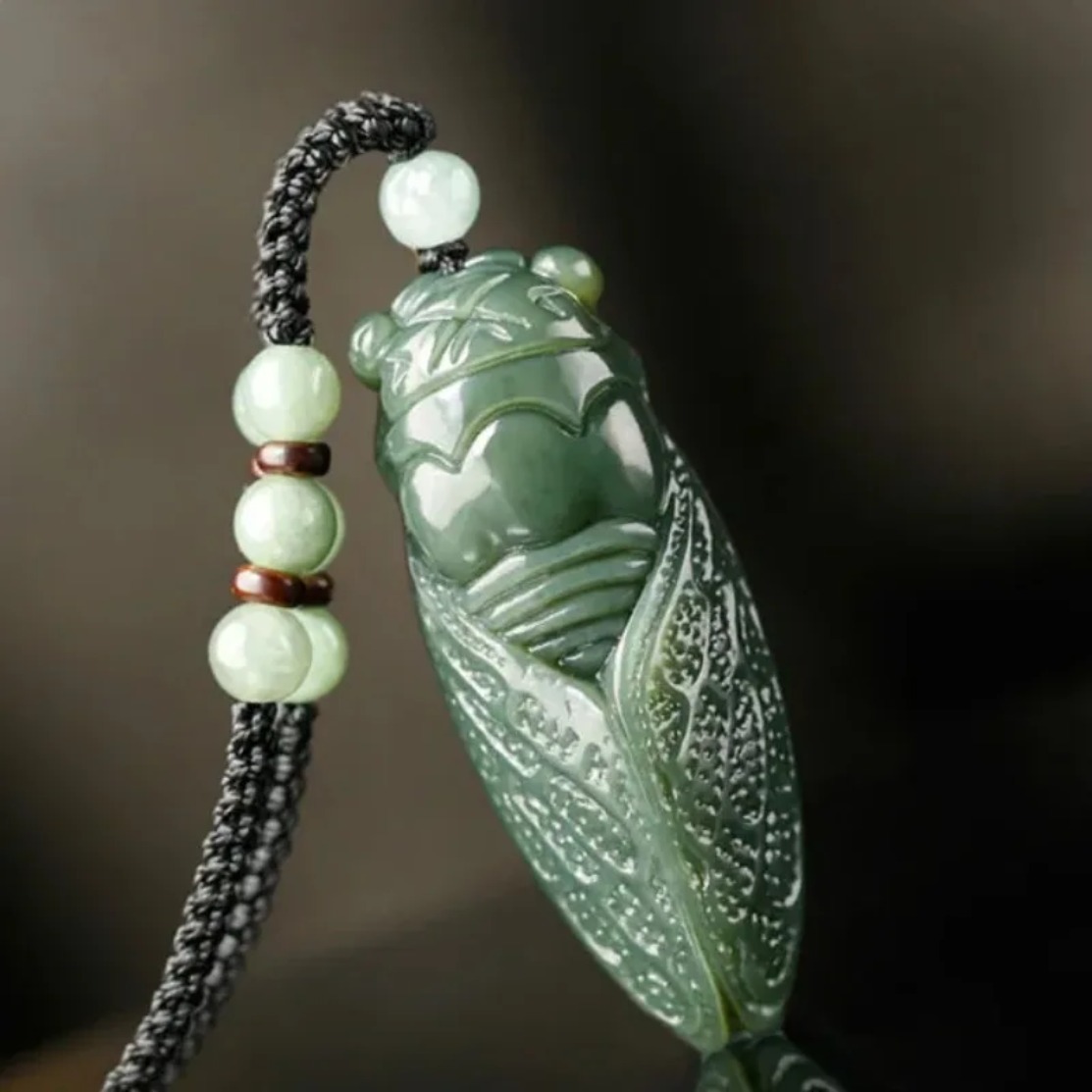 Doğal Hetian yeşim Cicada koly - Men'S Fashion Necklaces incelemesi ve fiyatı