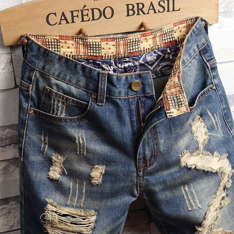 Yırtık Hip-Hop Kot Şort Erkek  - Mens Fashion Denim incelemesi ve fiyatı