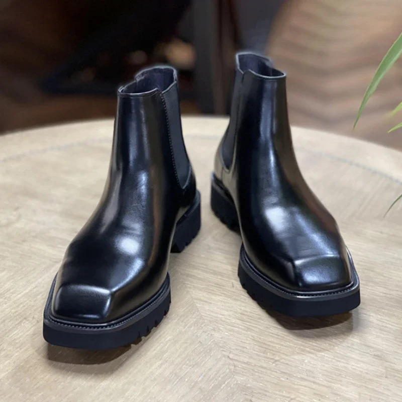 Zarif Erkek Hakiki Deri Botlar - Men Fashion Elegant incelemesi ve fiyatı