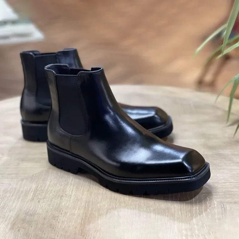 Zarif Erkek Hakiki Deri Botlar - Men Fashion Elegant incelemesi ve fiyatı