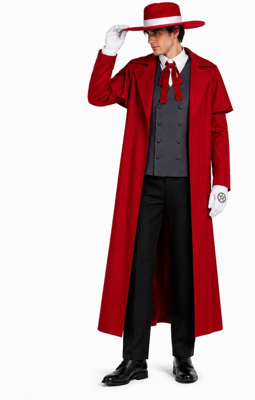 Anime Alucard Cosplay Kostümü  - Mens Fashion Vest incelemesi ve fiyatı