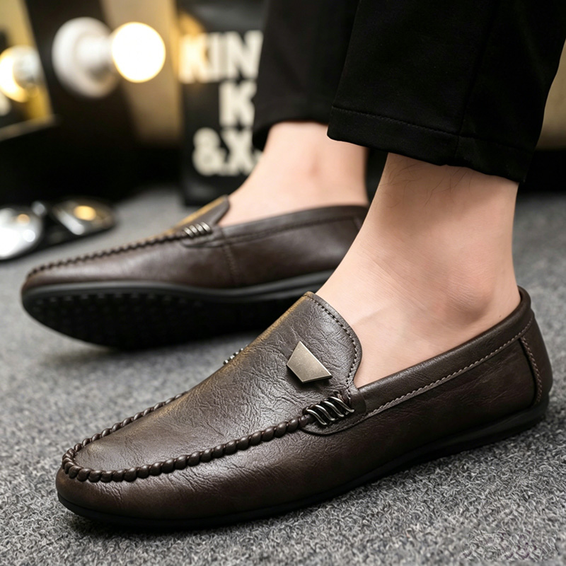 İngiliz Tarzı Erkek Deri Ayakk - Suede Loafers Men incelemesi ve fiyatı