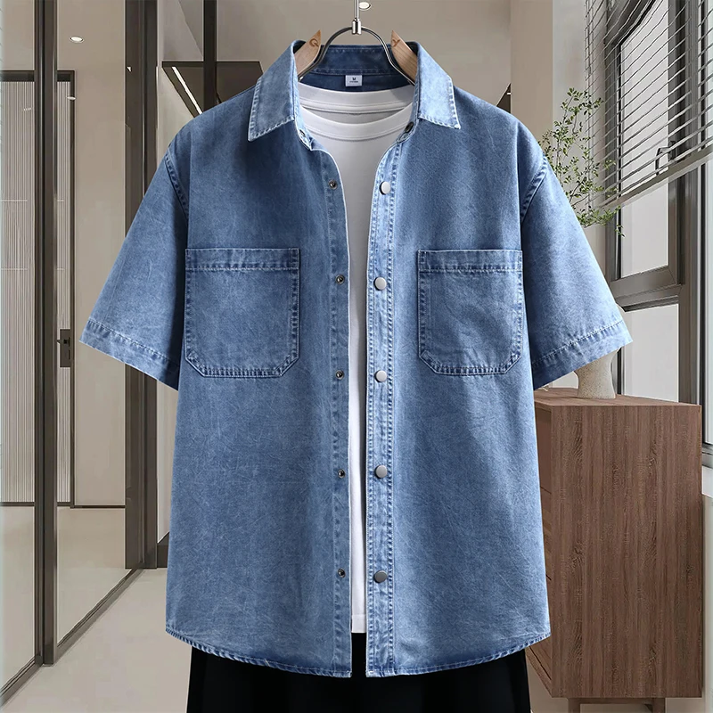 Erkek İnce Kot Gömlek Yeni Yaz - Mens Fashion Denim incelemesi ve fiyatı