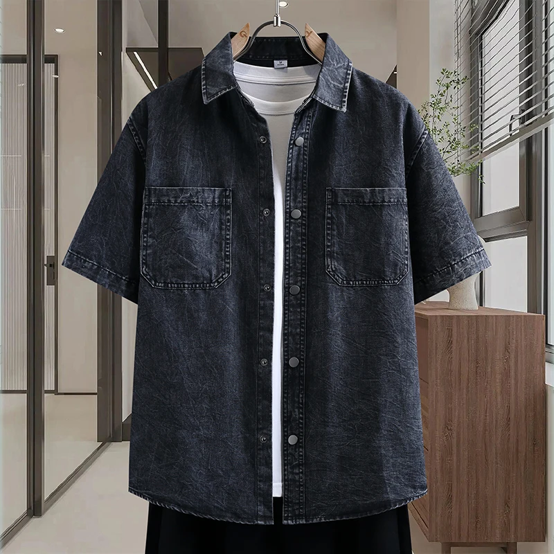 Erkek İnce Kot Gömlek Yeni Yaz - Mens Fashion Denim incelemesi ve fiyatı