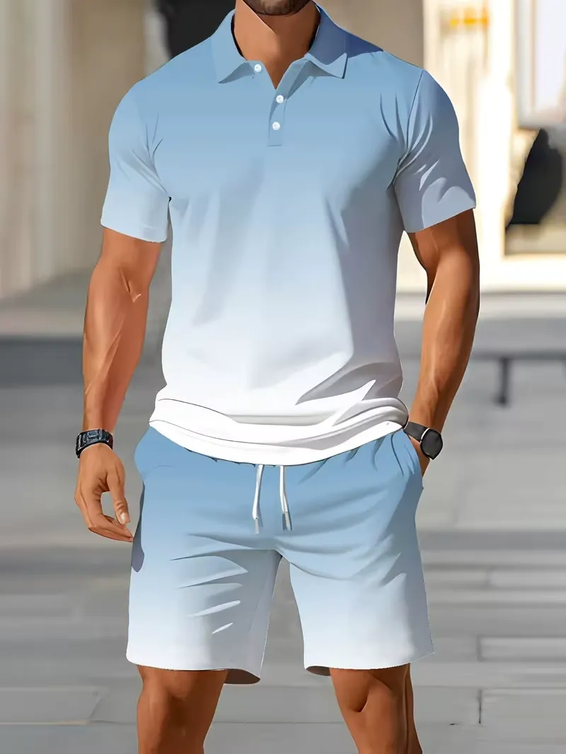 Moda Yaz degrade renkli erkek  - Men'S Fashion Polo incelemesi ve fiyatı