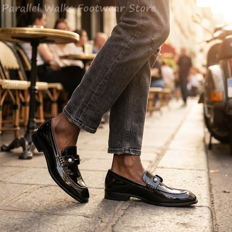 Erkek Siyah Rugan Görünümlü Sü - Suede Loafers Men incelemesi ve fiyatı