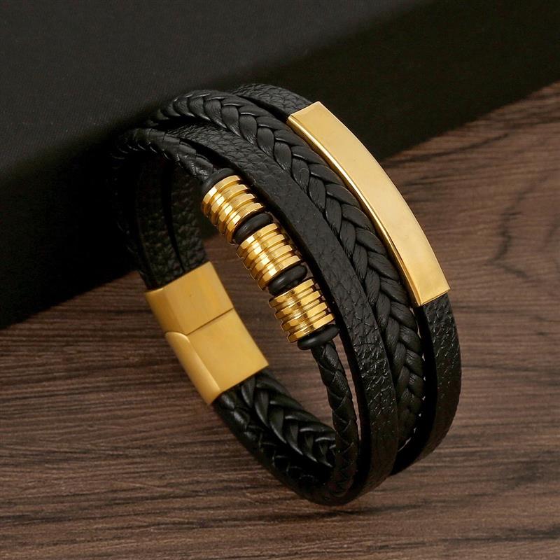 Klasik erkek Deri Bilezik Yeni - Mens Fashion Combination incelemesi ve fiyatı