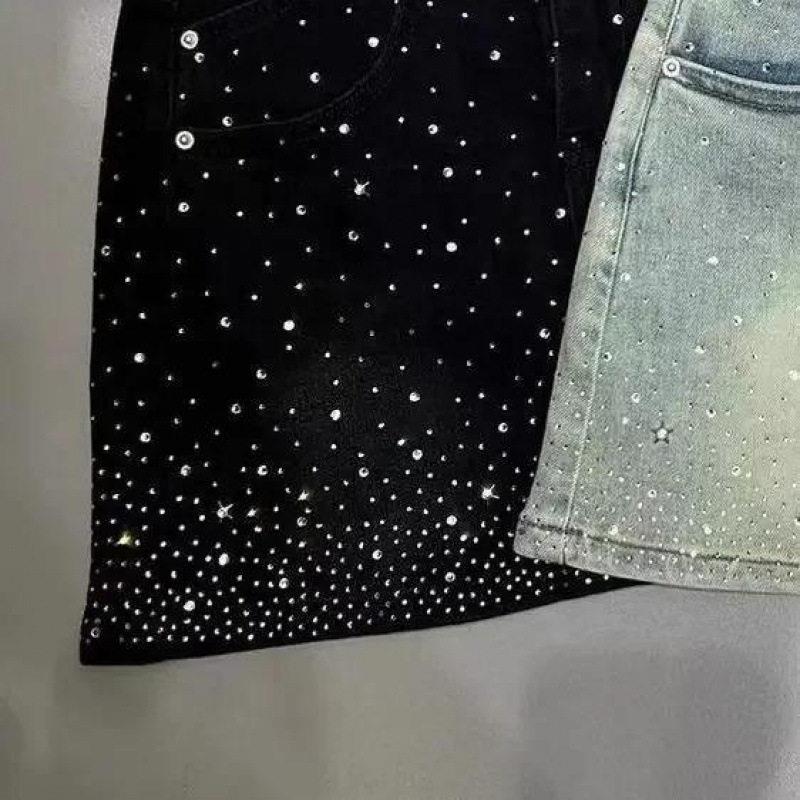 K 59702 Yapay Elmaslı Kot Etek - Mens Fashion Denim incelemesi ve fiyatı