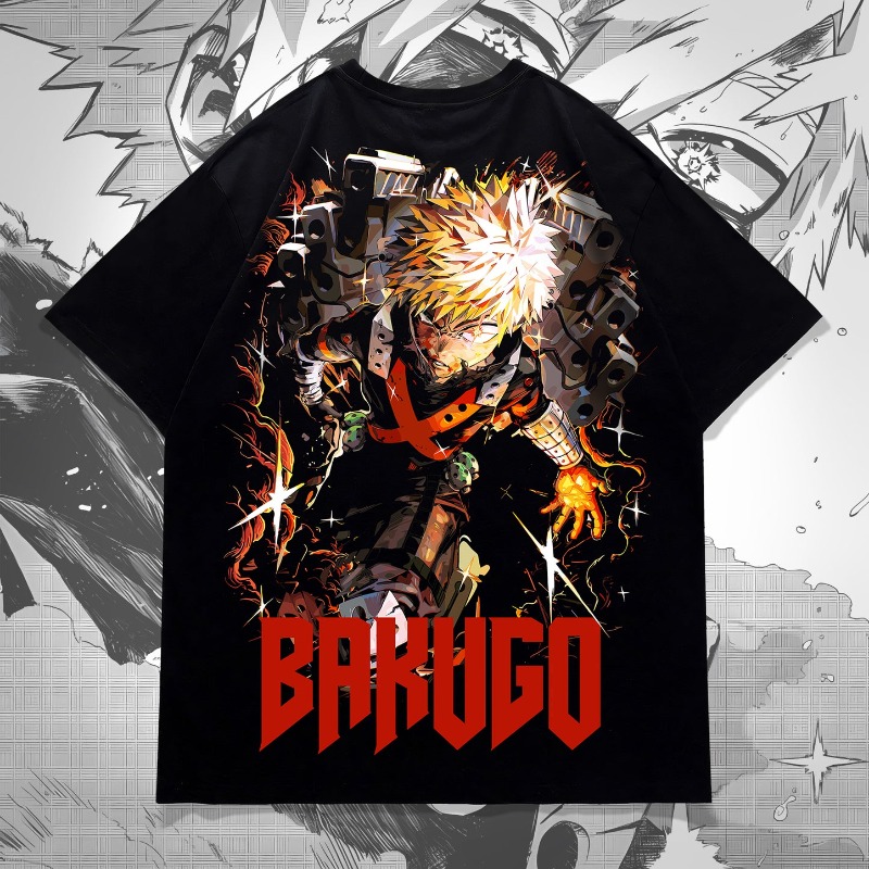 Bakugo Anime Çift Taraflı Bask - Graphic Tee Oversized incelemesi ve fiyatı
