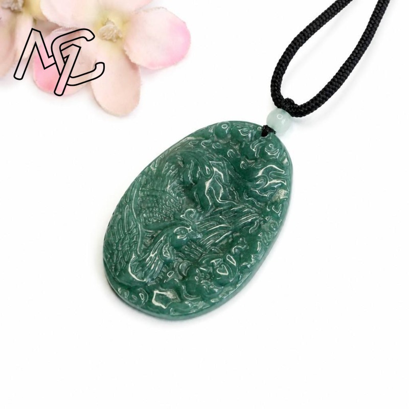 Gerçek Doğal Zümrüt Yeşim Mavi - Men'S Fashion Necklaces incelemesi ve fiyatı