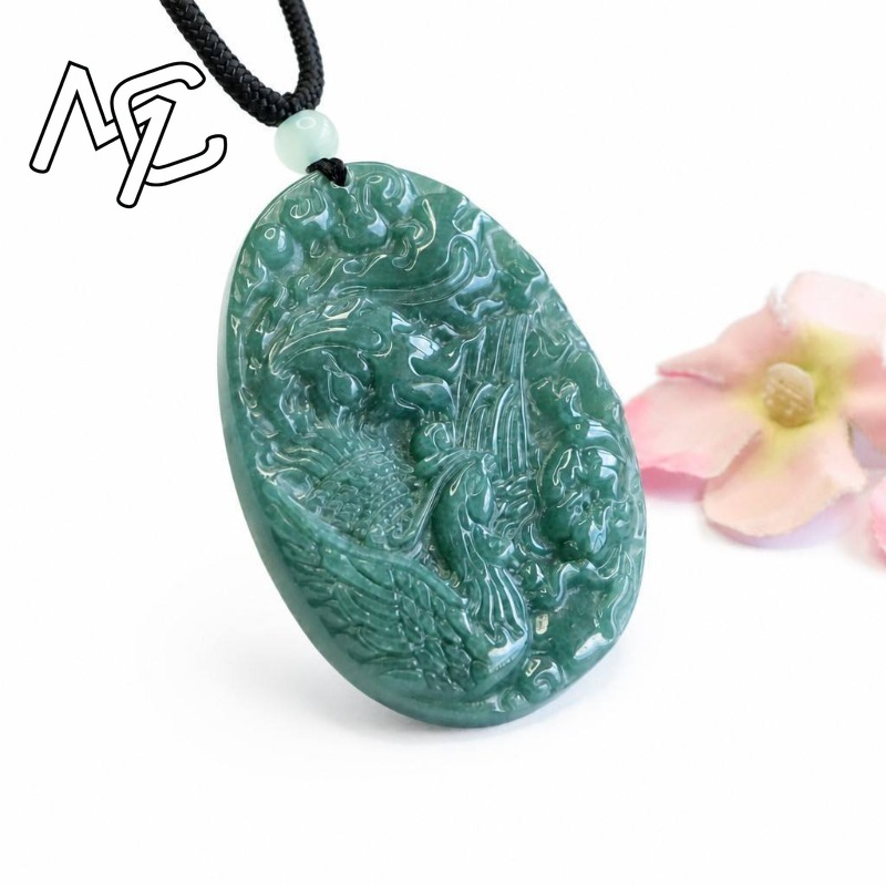 Gerçek Doğal Zümrüt Yeşim Mavi - Men'S Fashion Necklaces incelemesi ve fiyatı