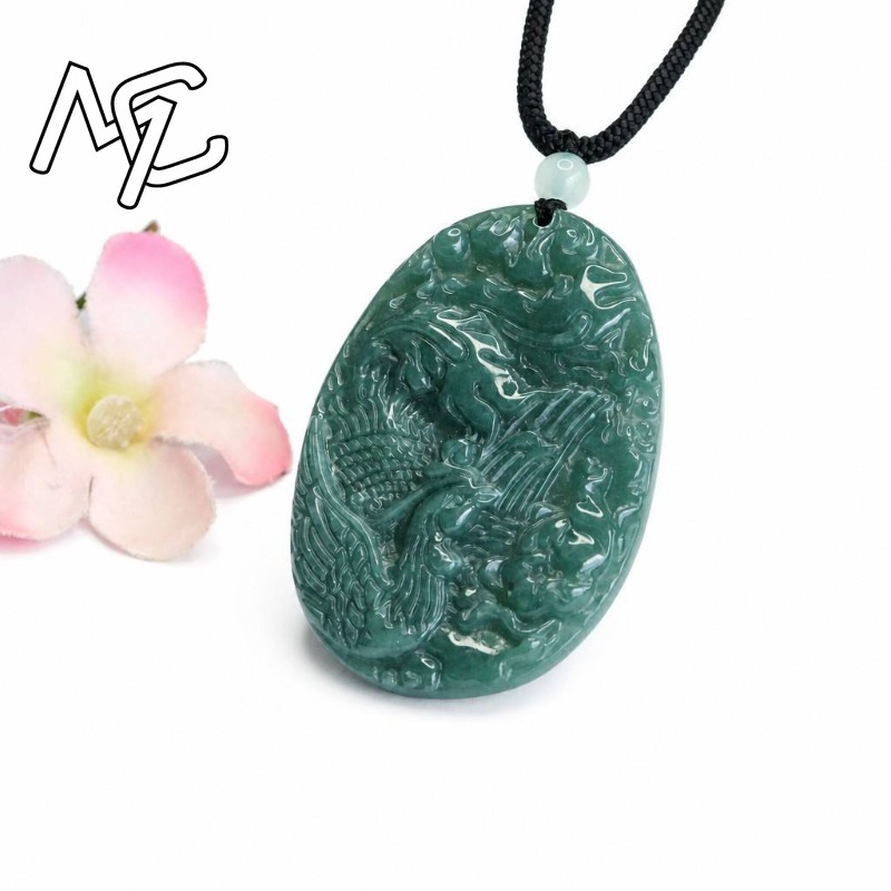 Gerçek Doğal Zümrüt Yeşim Mavi - Men'S Fashion Necklaces incelemesi ve fiyatı