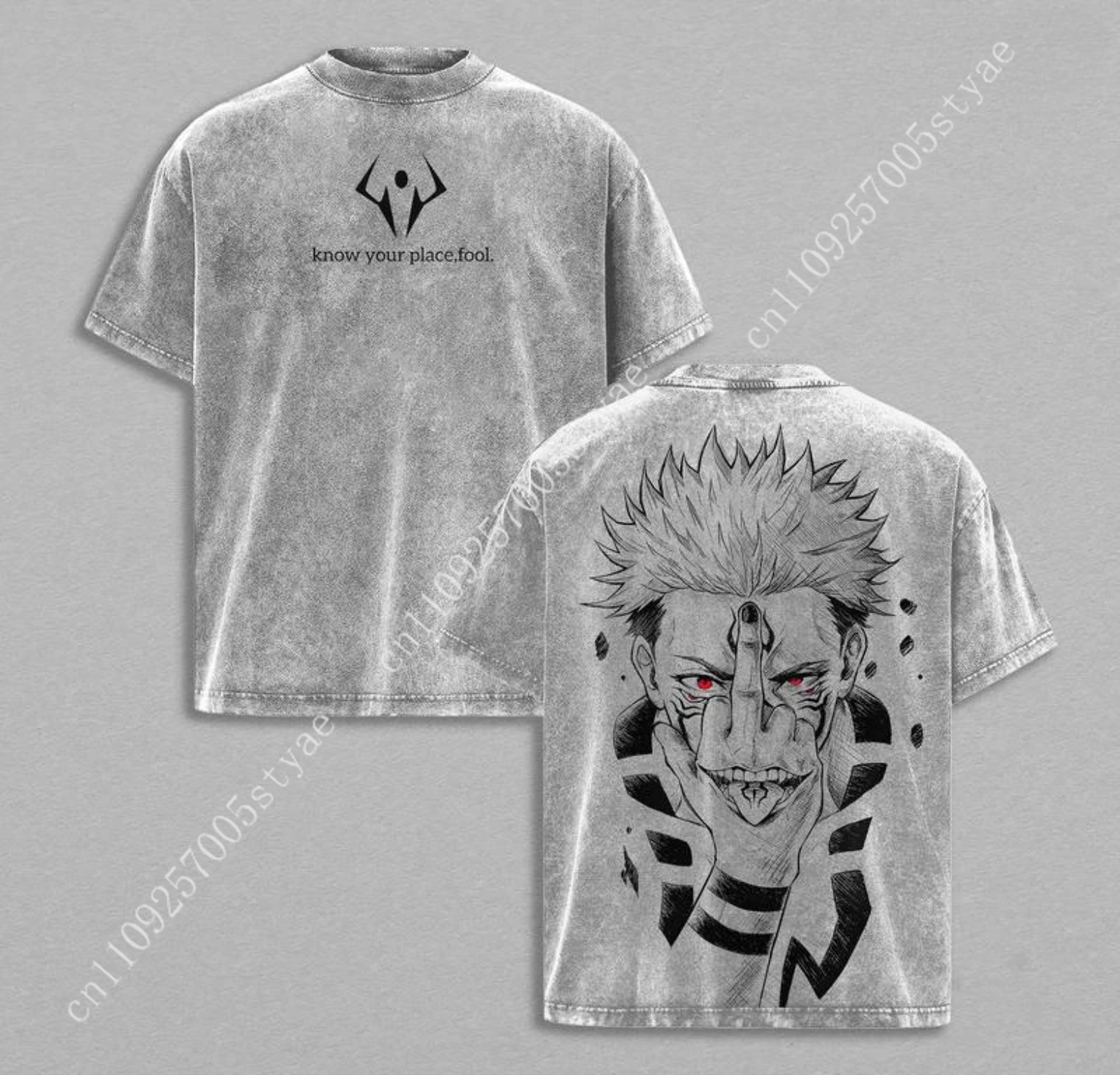Anime Ryomen Sukuna Grafik Bas - Graphic Tee Oversized incelemesi ve fiyatı