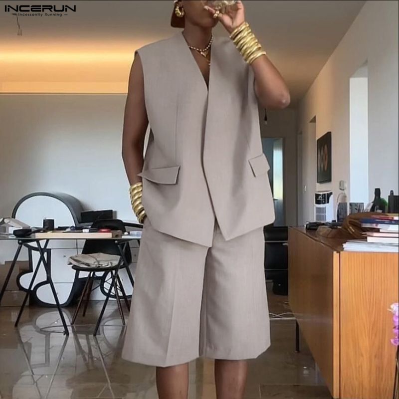 INCERUN Erkek Setleri Düz Renk - Men'S Fashion For 2026 incelemesi ve fiyatı