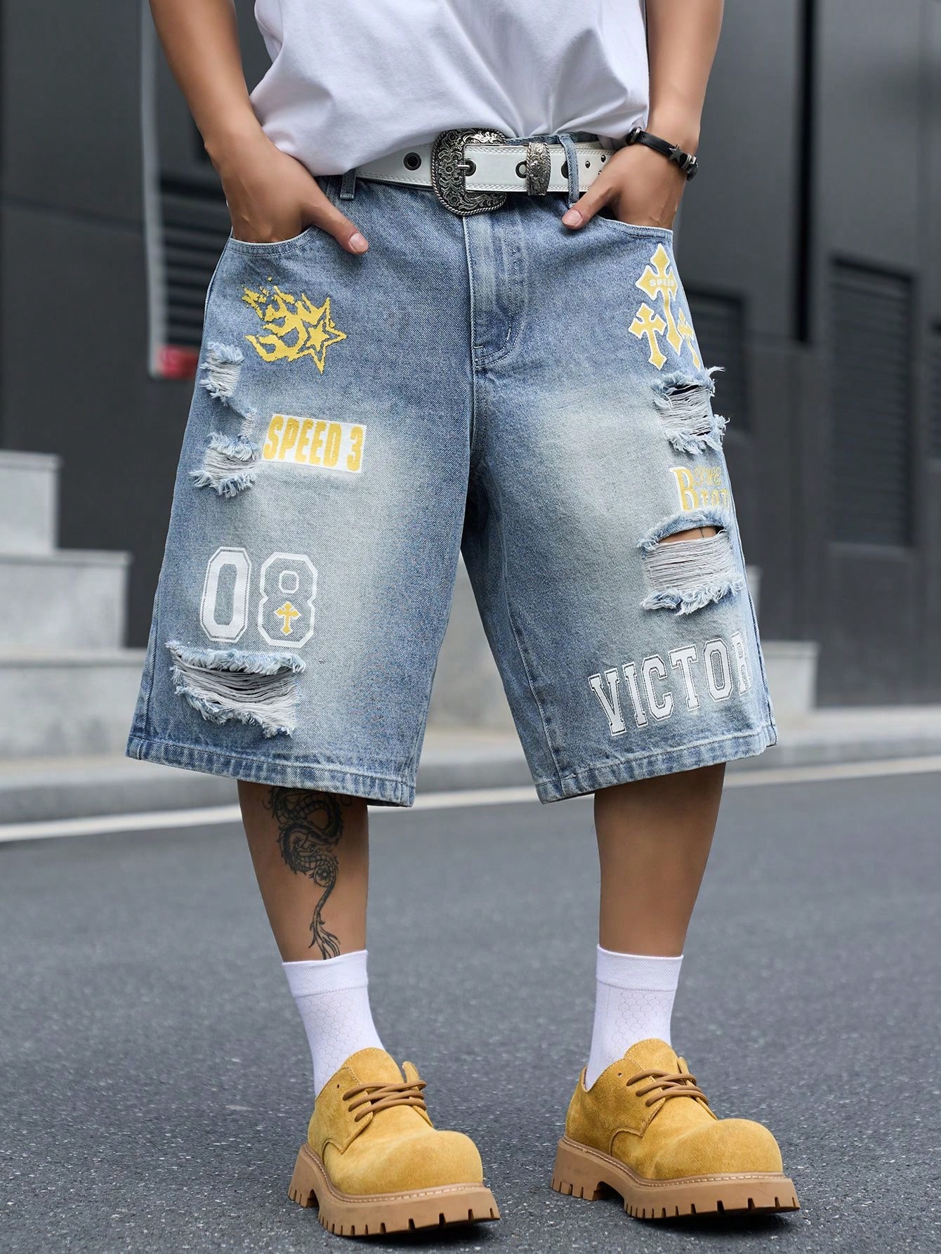 Erkek Bol Kesim Denim Bermuda  - Mens Fashion Denim incelemesi ve fiyatı