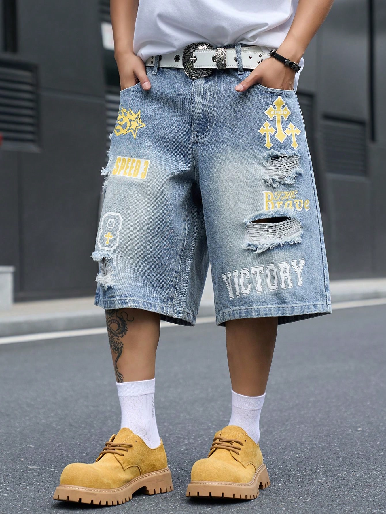 Erkek Bol Kesim Denim Bermuda  - Mens Fashion Denim incelemesi ve fiyatı