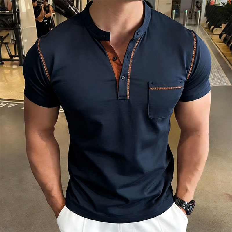 Yeni Yaz Erkek Henry Yaka Kısa - Men'S Fashion Polo incelemesi ve fiyatı